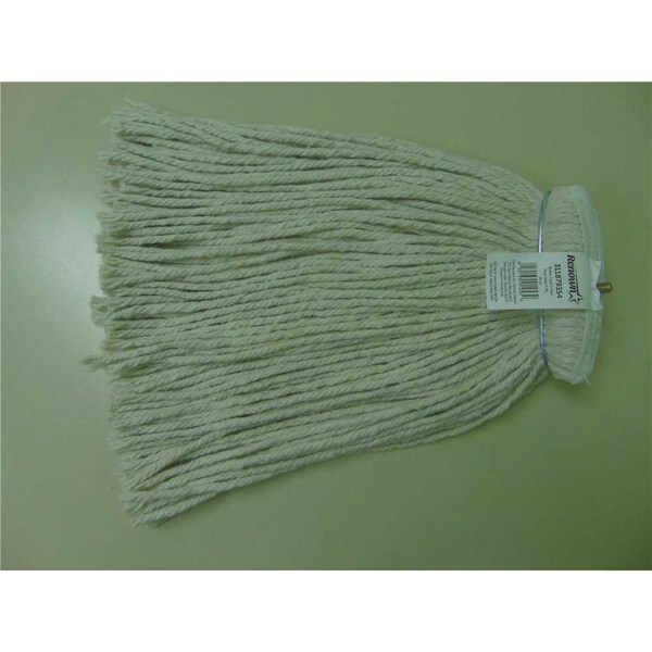 16 oz. 4-Ply Natural Cotton Metal Screw Type Headband Cut End Mop Head, 6PK
